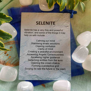 Selenite Crystal Card (assorted backgrounds)
