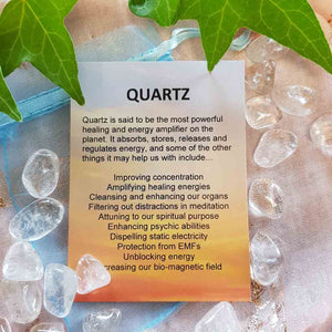 Quartz Crystal Card (assorted backgrounds)