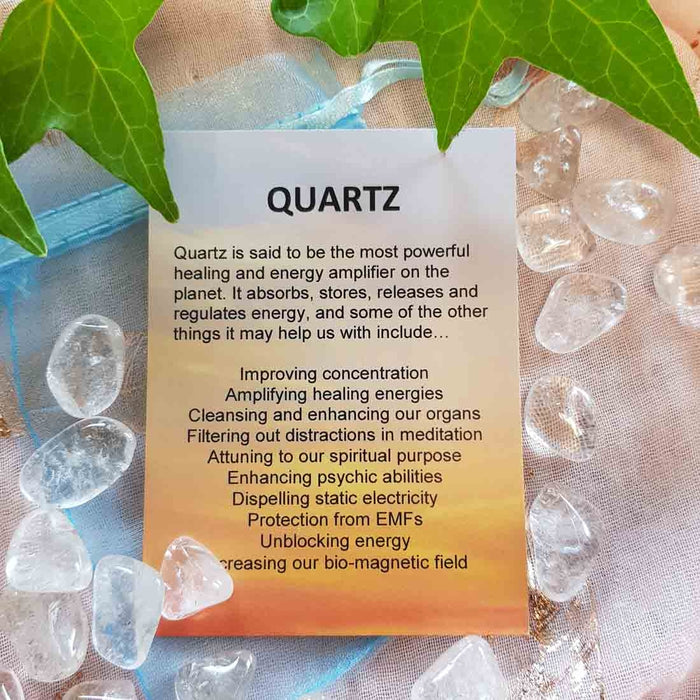 Quartz Crystal Card (assorted backgrounds) stones not included
