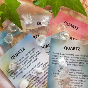 Quartz Crystal Card (assorted backgrounds) stones not included