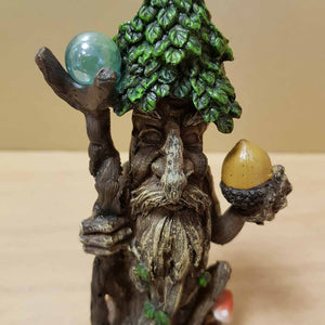 Tree Man with Staff & Acorn (approx 13x6cm)