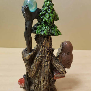 Tree Man with Staff & Owl (approx 13x6cm)