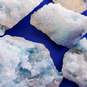 Aqua Blue Quartz Geode Piece (lasered. assorted. approx. 5.5-7.5x4.2-6.4cm)