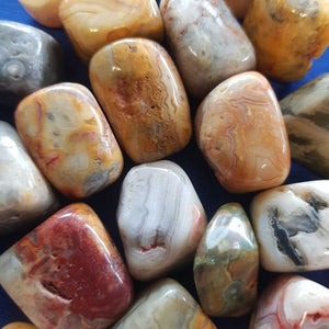 Crazy Lace Agate Tumble. (assorted)