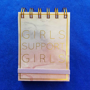Girls Support Girls Spiral Bound Notepad (approx 7.5x11cm 75 lined sheets)