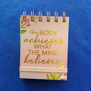 The Body Achieves Spiral Bound Notepad (approx 7.5x11cm 75 lined sheets)