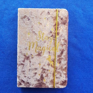 Purple Velvet Stay Magical Mini Journal (15x9.5cm 60 lined sheets)