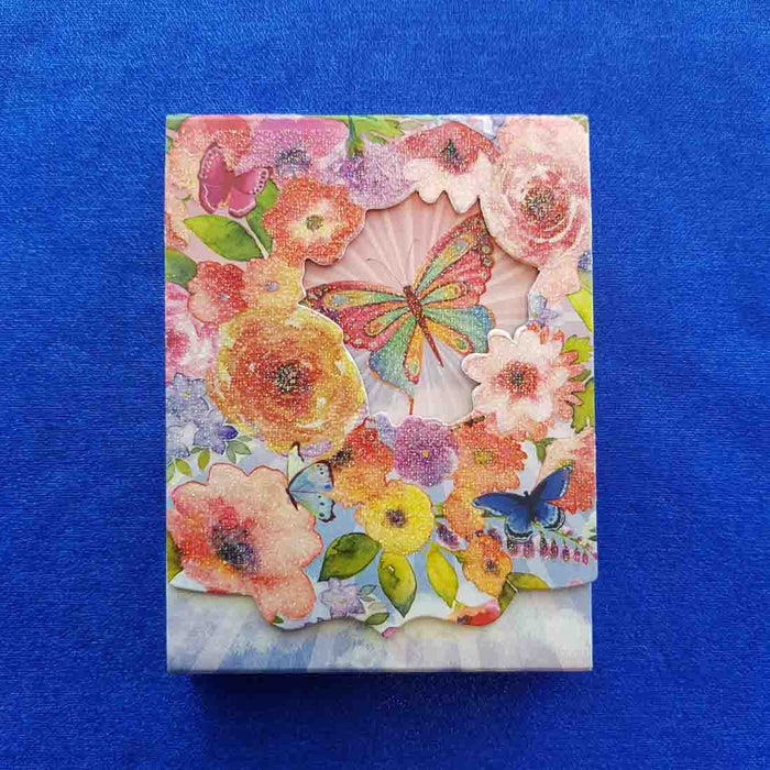 Butterfly in Flowers Notepad (approx 10x7.5cm)