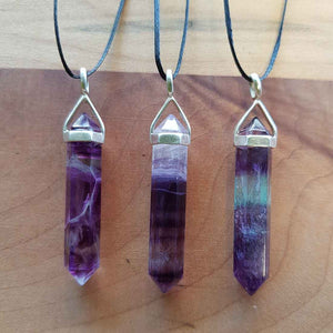 Rainbow Fluorite Pendant (sterling silver)