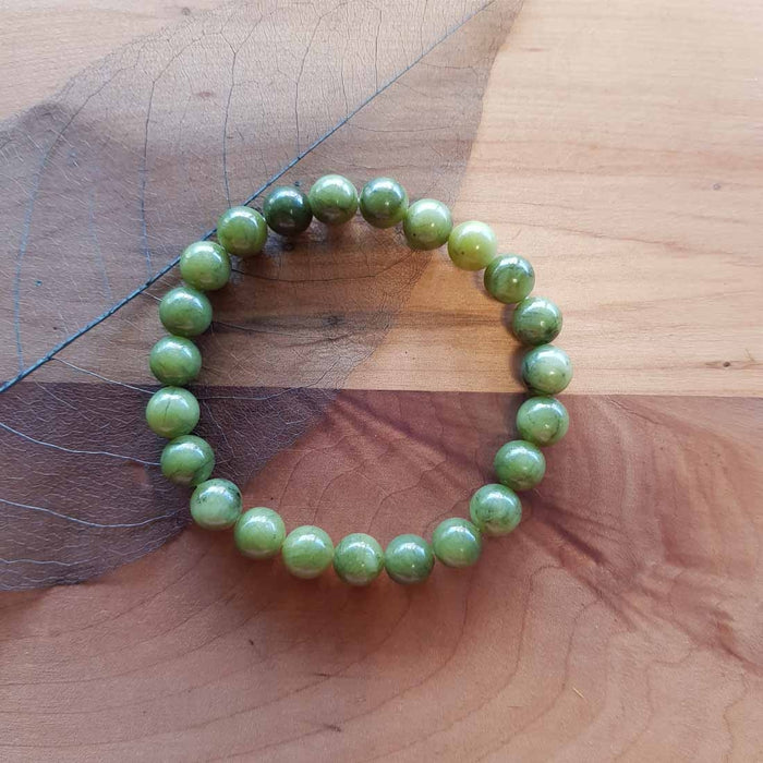 Green Jade Bracelet (assorted. approx. 10mm round beads)
