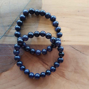 Blue Sandstone Ball Bracelet (man-made)