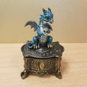 Blue Dragon Trinket Box (13x9x6cm)