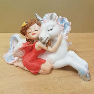 Unicorn with Fairy (10x16x8cm)