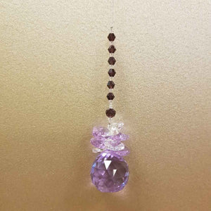 Lilac Hanging Faceted Prism (30mm)