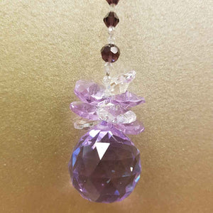 Lilac Hanging Faceted Prism (30mm)