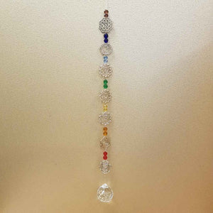 Chakra Hanging with Faceted Prism