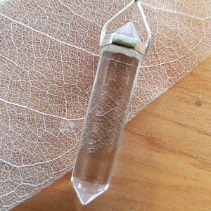 Clear Quartz Point Pendant (assorted. sterling silver)