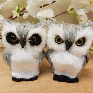 Grey & White Bright Eyes Owl (hangs or stands)