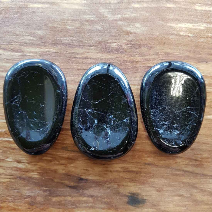 Black Tourmaline Worry Stone (approx. 5x3-3.5cm)