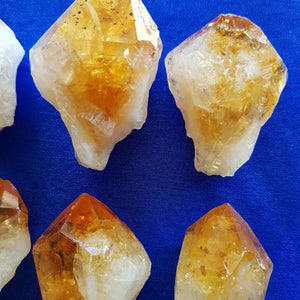 Citrine Raw Point (heat treated. assorted. approx 6.5-9x3.8-4.9cm)
