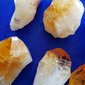 Citrine Raw Point (heat treated. assorted. approx 6.5-9x3.8-4.9cm)