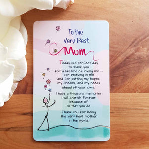 To The Very best Mum Wallet Card with Envelope