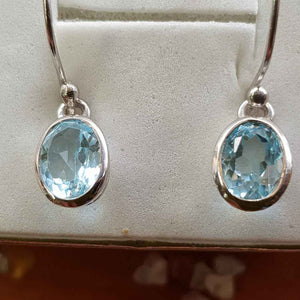 Blue Topaz Earrings (sterling silver)