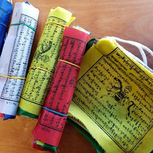 Tibetan Buddhist Prayer Flag (approx. 10x11cm and about 1.2m in length)