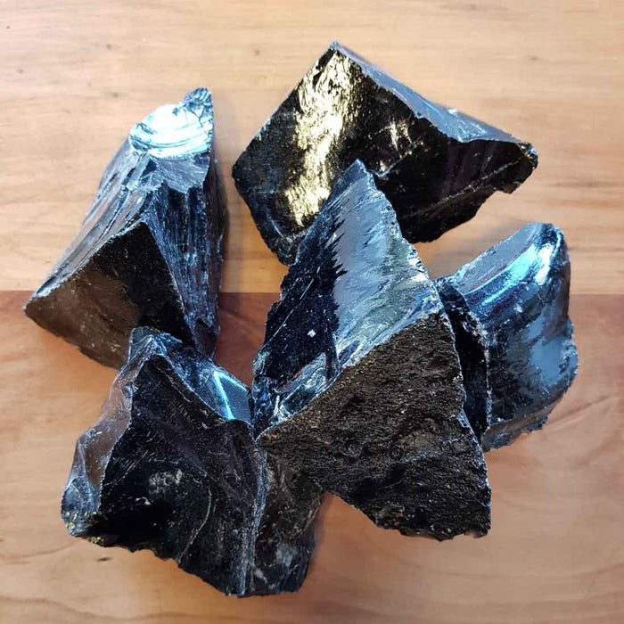 Black Obsidian Rough Rock (assorted. approx.6.1-11.5x4.3-7.7cm)