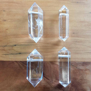 Clear Quartz Double Terminated Pendant (approx. 6x1.5-2.5cm)