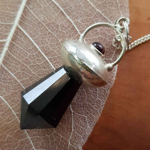 Black Tourmaline & Garnet Pendulum (assorted)