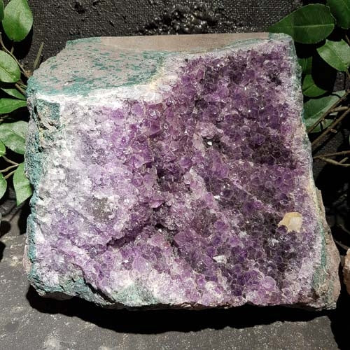 Amethyst Geode Section. (approx. 24x25x14cm)
