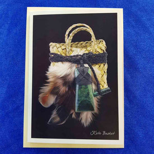 Kete (a basket of power and knowledge) Greeting Card (Blank)