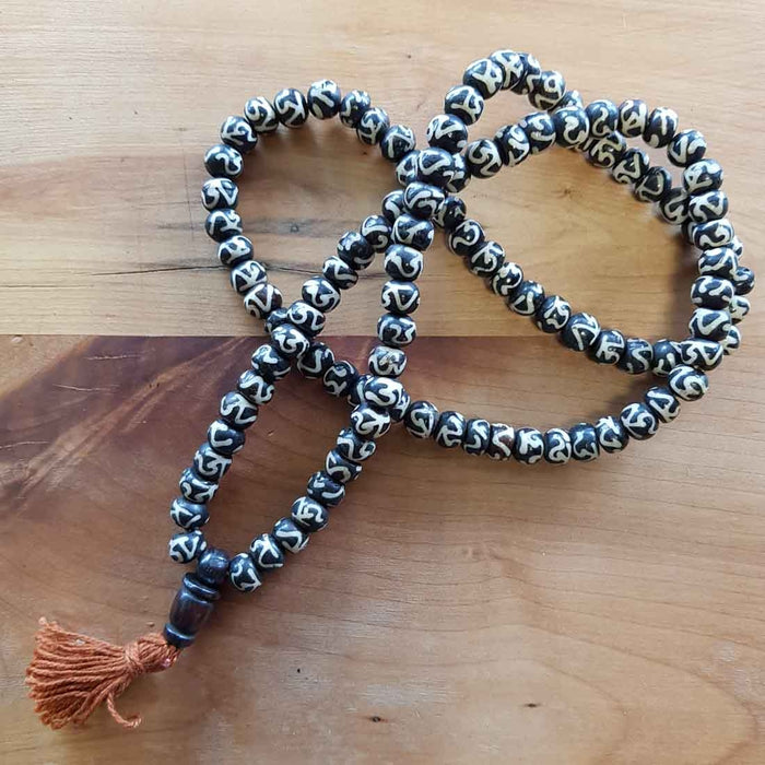 Tibetan Om Mala/Prayer Beads (108 plus Guru bead)