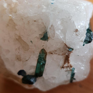 Blue Tourmaline in Quartz