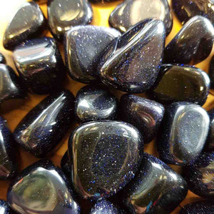 Blue Sandstone aka Goldstone Tumble (assorted & man made)