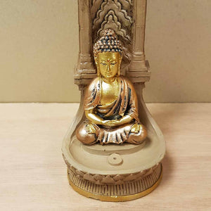 Gold look Buddha Incense Holder (approx. 27x7x7cm)