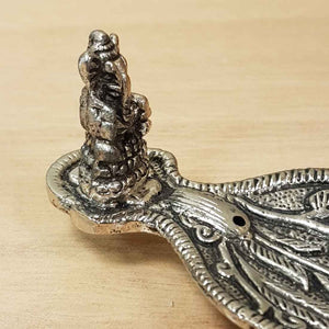 Metal Ganesh Incense Holder (approx. 23cm)