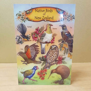Native Birds of New Zealand Block Art (approx. 17x11.5cm)