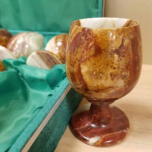 Banded Calcite (aka Marble Onyx) Goblets (set of 6 boxed assorted)