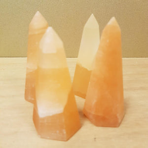 Orange Selenite Obelisk (approx. 8.5x3.5x3.5cm)