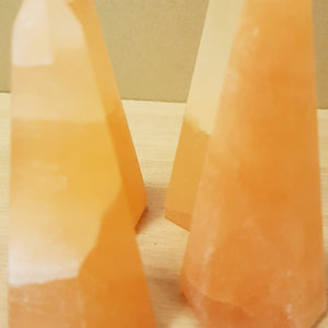 Orange Selenite Obelisk (approx. 8.5x3.5x3.5cm)