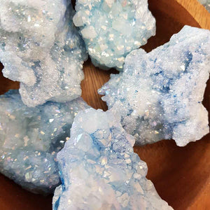Aqua Blue Quartz Geode Piece (lasered. assorted. approx. 5.5-7.5x4.2-6.4cm)