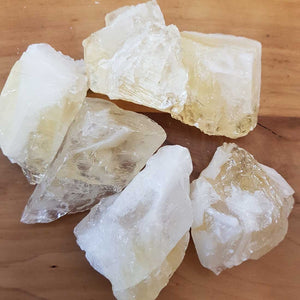 Pale Yellow Calcite Rough Rock (assorted approx 6x4x4ishcm)