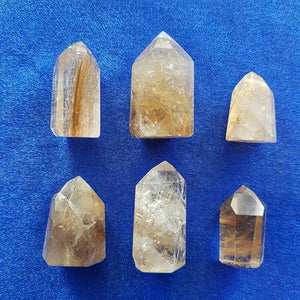 Rutilated Quartz Polished Point (assorted approx. 2.5-3.5x1.5-2cmish)