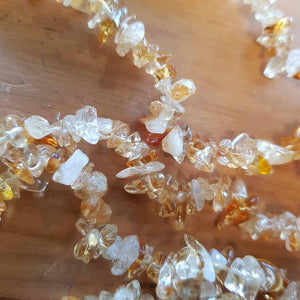 Citrine (heat treated) Chip Necklace (approx. 85cm)