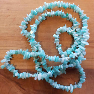 Amazonite Chip Necklace (approx. 85cm)