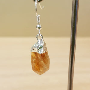 Citrine Earrings (heat treated assorted with silver metal cap)