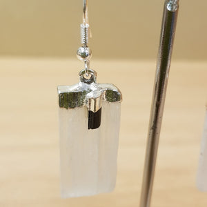 Selenite & Tourmaline Earrings (assorted)