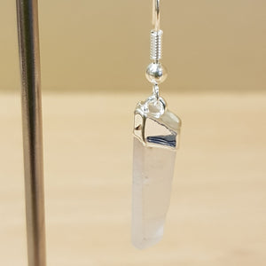 Clear Quartz Earrings (assorted with silver metal cap)